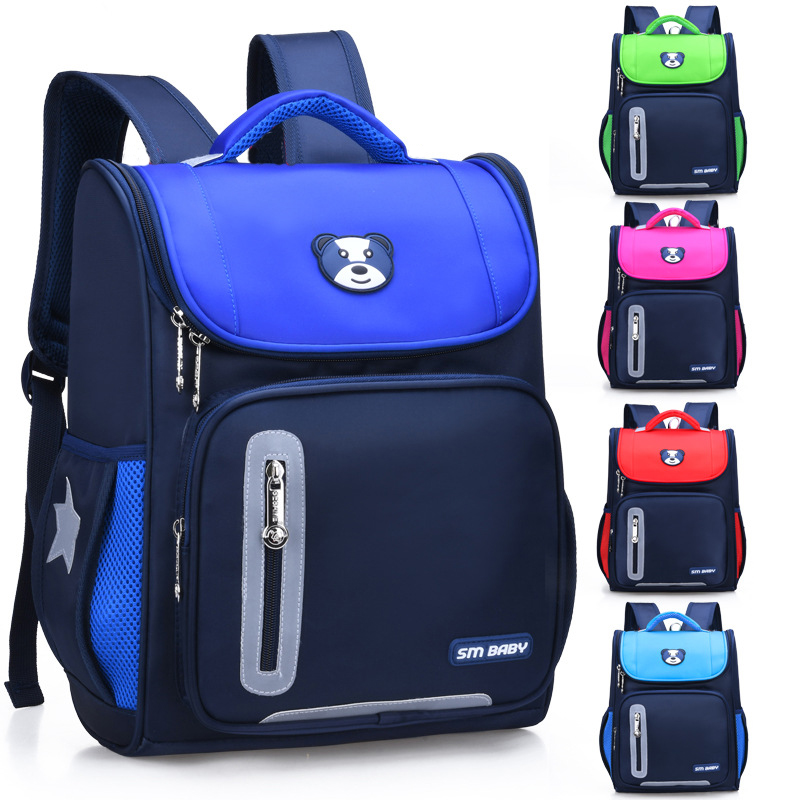 Backpacks School 3D Nylon Primary School Students Backpack Grade 1-4 Class Boys and Girls