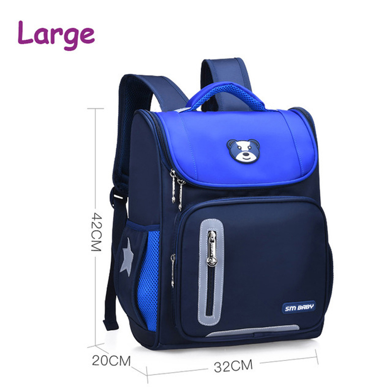 Backpacks School 3D Nylon Primary School Students Backpack Grade 1-4 Class Boys and Girls
