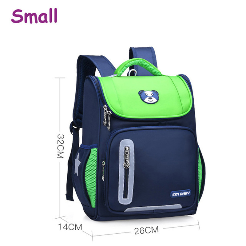 Backpacks School 3D Nylon Primary School Students Backpack Grade 1-4 Class Boys and Girls