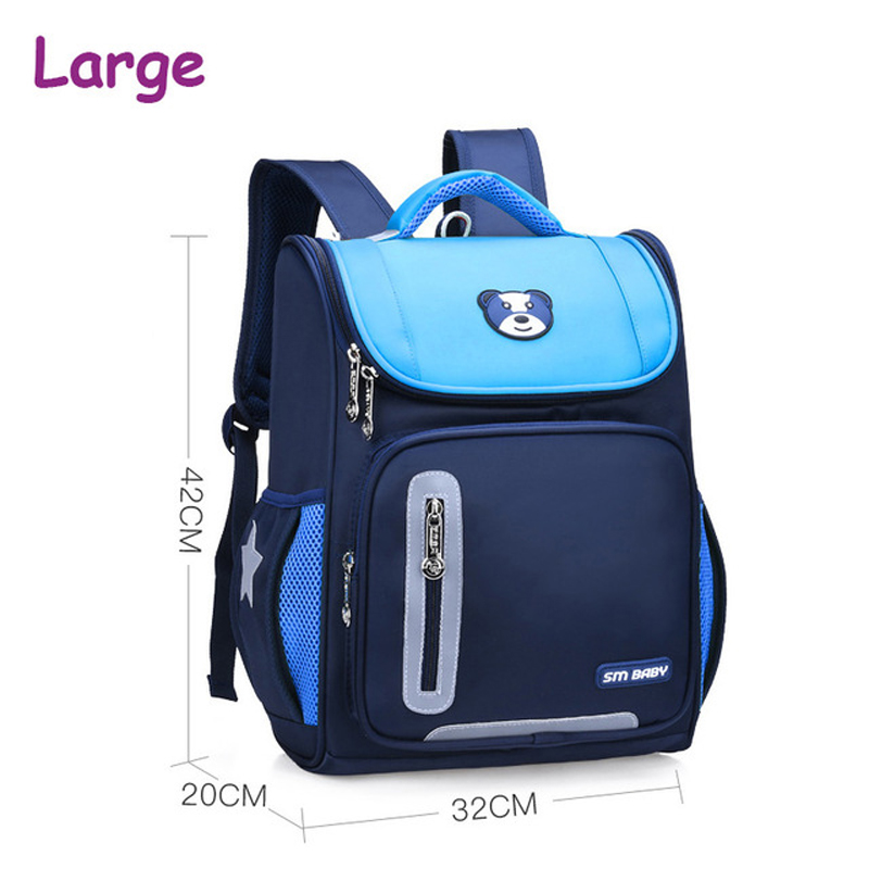 Backpacks School 3D Nylon Primary School Students Backpack Grade 1-4 Class Boys and Girls