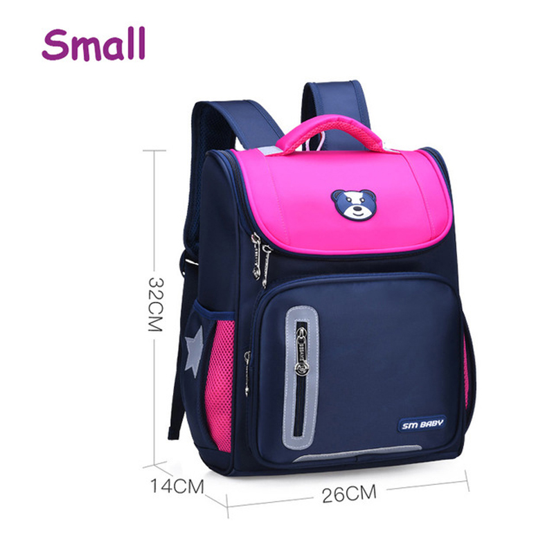 Backpacks School 3D Nylon Primary School Students Backpack Grade 1-4 Class Boys and Girls