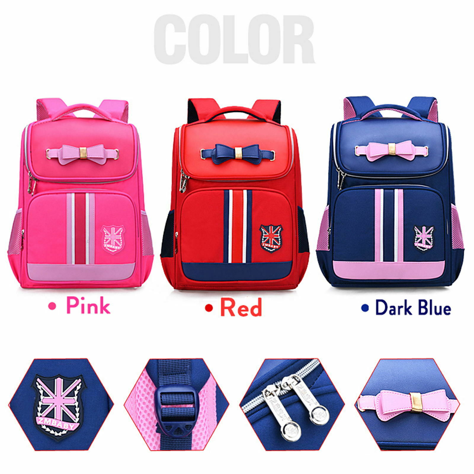 Children Schoolbags Waterproof Backpack Reflective Strips Unisex Sport Schoolbag Handbag
