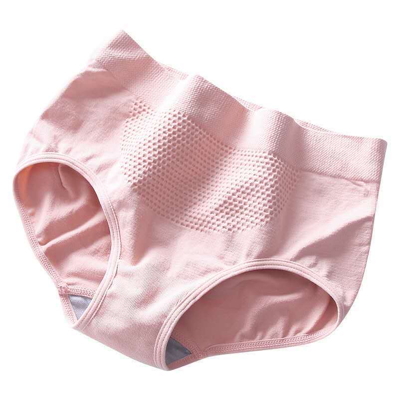 4pcs set 3d Hive Underpants Seamless Abdomen Hips In Crotch Of Waist And Cotton Underwear  Women