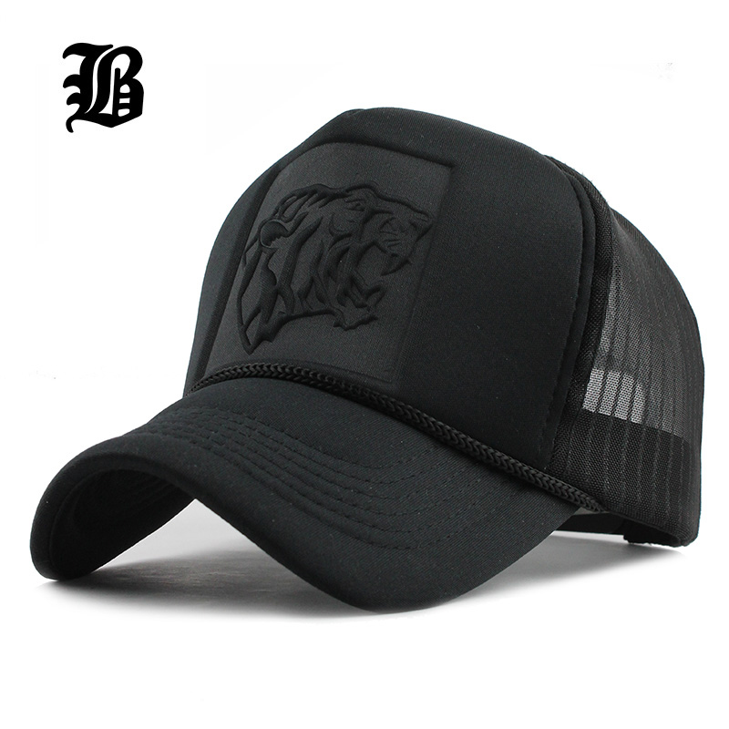 2021 Hip Hop Black leopard Print Curved Baseball Caps Summer Mesh Snapback HatsTrucker Cap