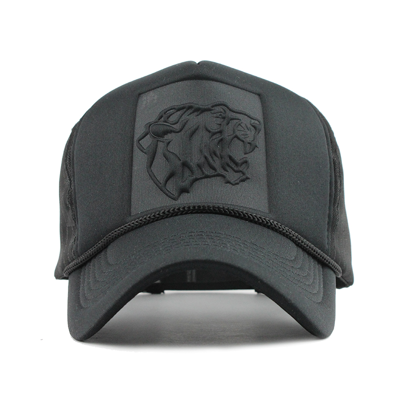2021 Hip Hop Black leopard Print Curved Baseball Caps Summer Mesh Snapback HatsTrucker Cap