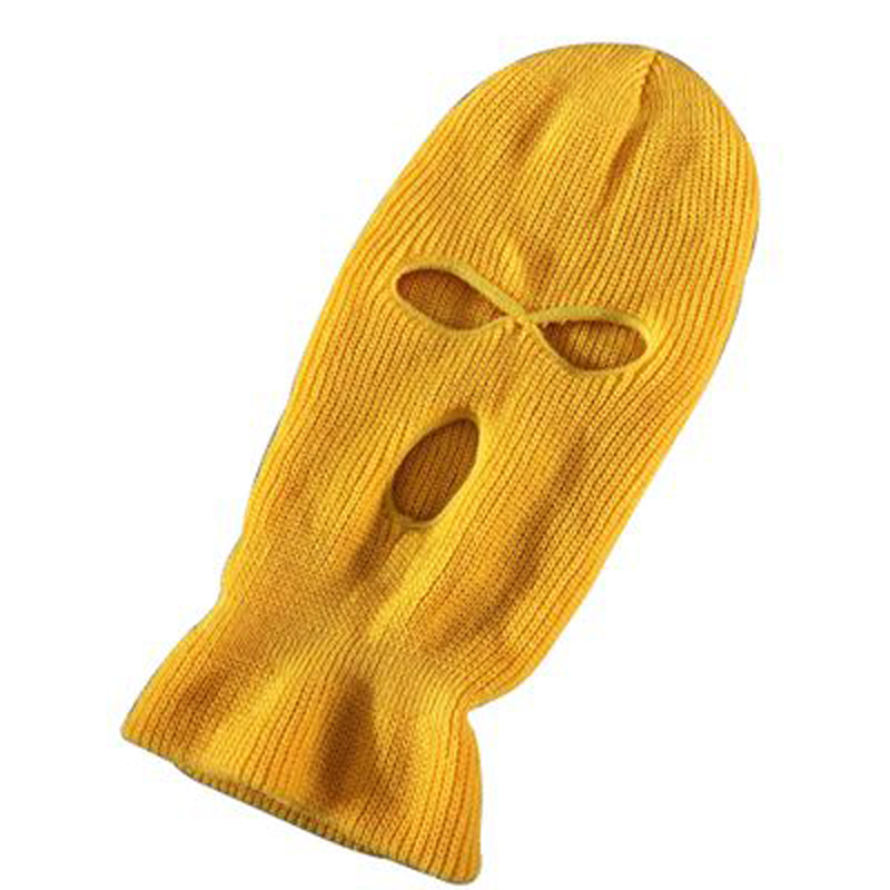 Ski Mask Knitted Face Cover Winter Full Face Mask for Winter Outdoor Sports CS Three 3 Hole Knit Hat