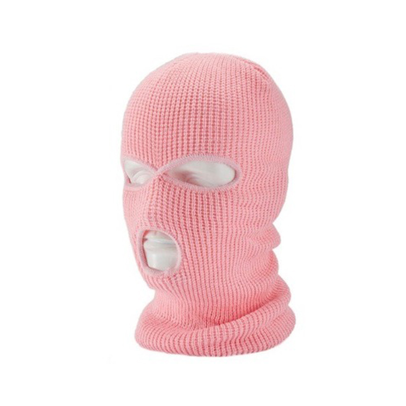 Ski Mask Knitted Face Cover Winter Full Face Mask for Winter Outdoor Sports CS Three 3 Hole Knit Hat