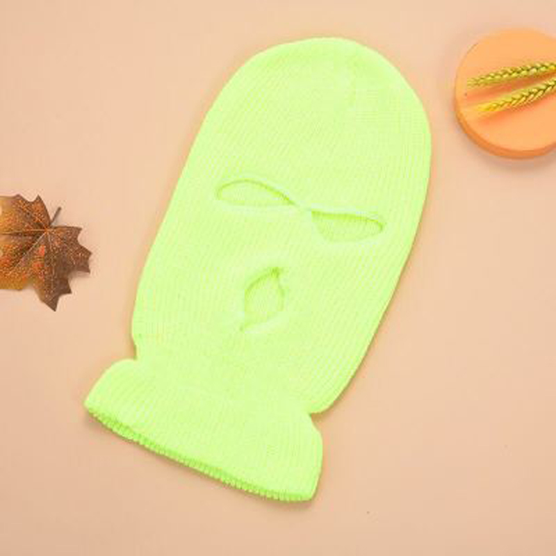 Ski Mask Knitted Face Cover Winter Full Face Mask for Winter Outdoor Sports CS Three 3 Hole Knit Hat