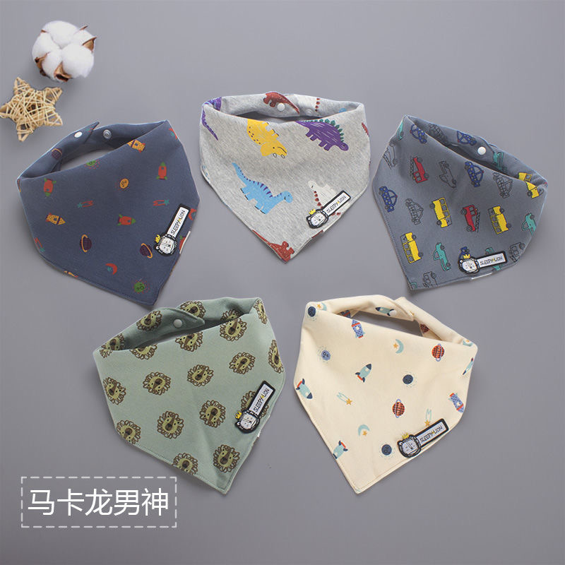 5 Pcs/Pack Baby Feeding Bibs Infant Scarf Towel Bandana Saliva Triangle Dribble