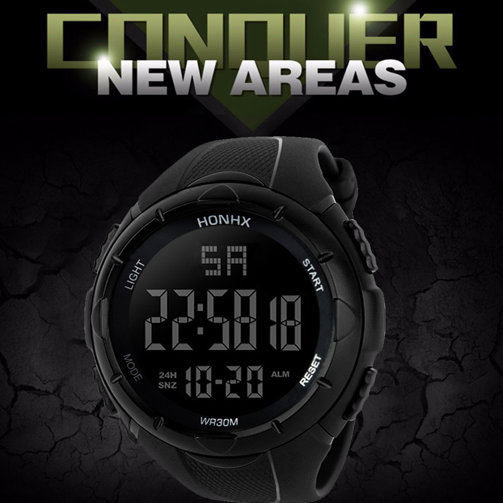 Waterproof Military Sport Watches Men Digital Quartz Watch Clocks Big Screen Wacth