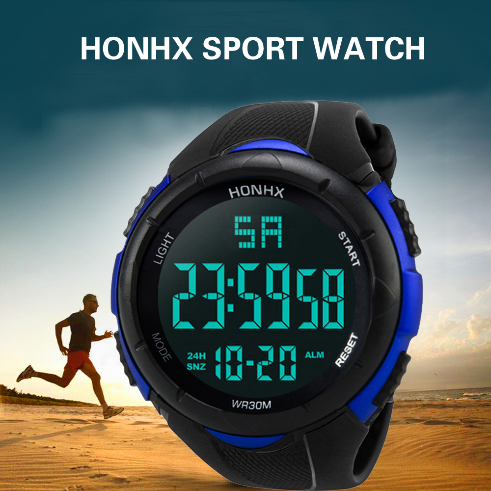 Waterproof Military Sport Watches Men Digital Quartz Watch Clocks Big Screen Wacth