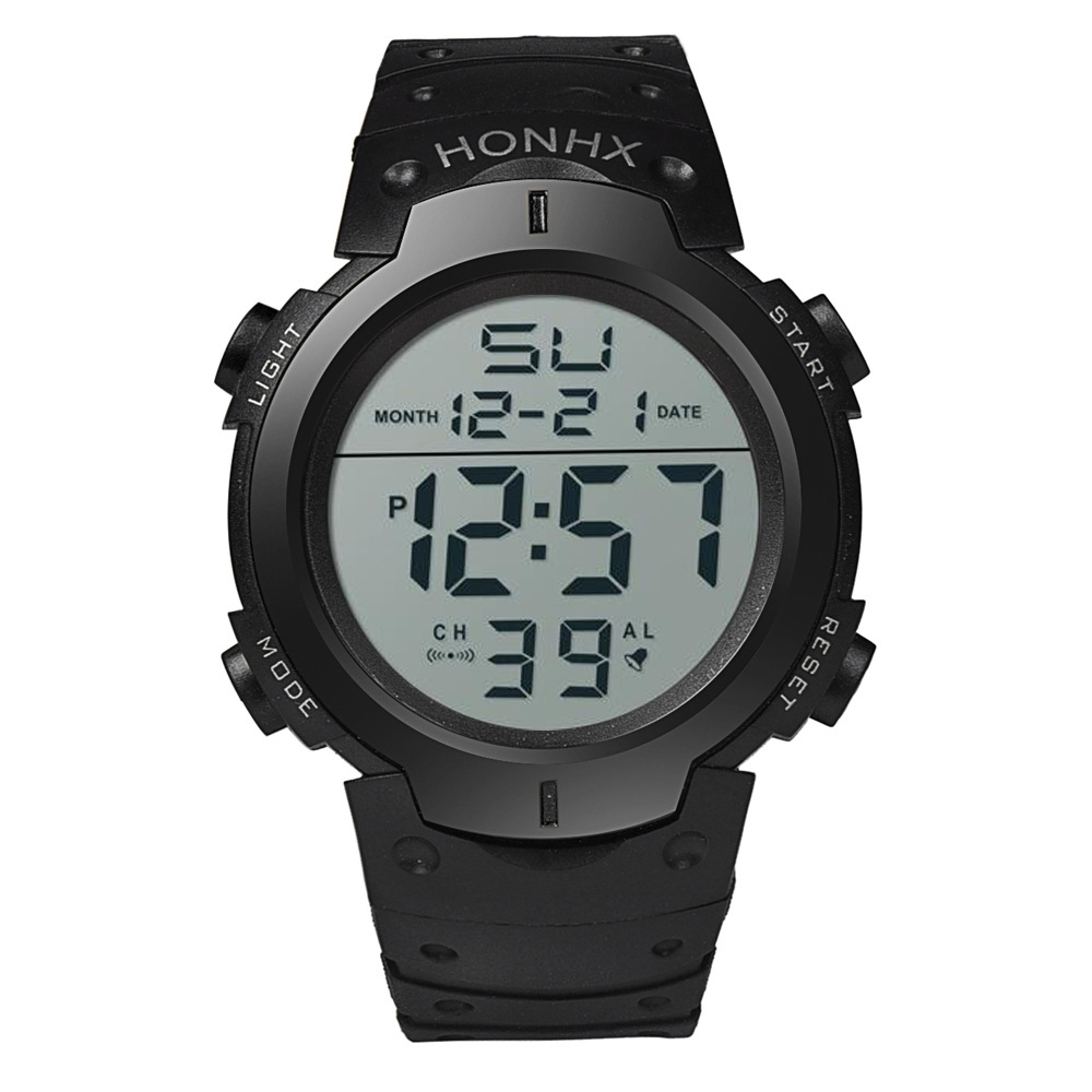 2021 Men&apos;s Watches Sports Outdoor Waterproof Military Wrist Watch Date LED Alarm Stopwatch
