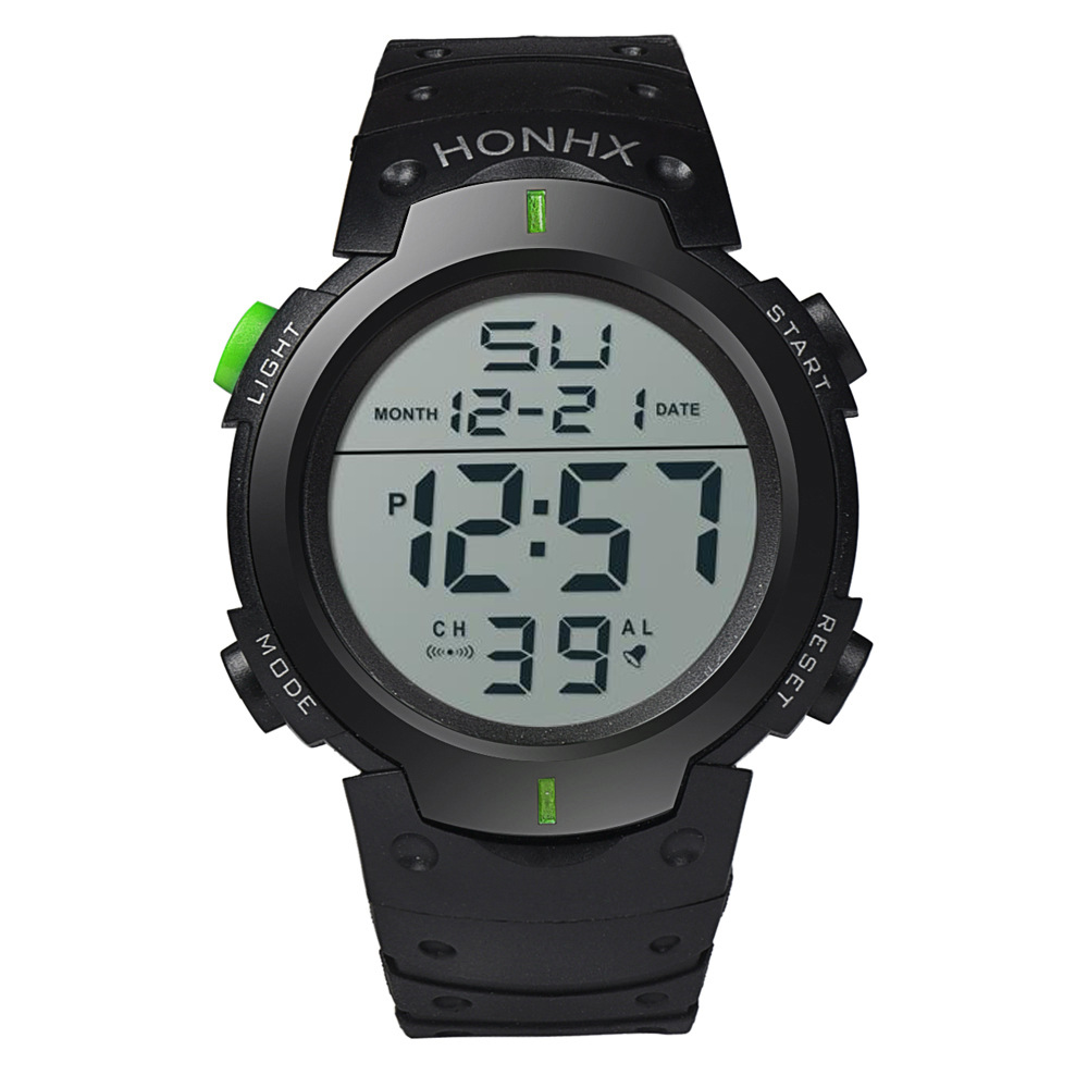 2021 Men&apos;s Watches Sports Outdoor Waterproof Military Wrist Watch Date LED Alarm Stopwatch