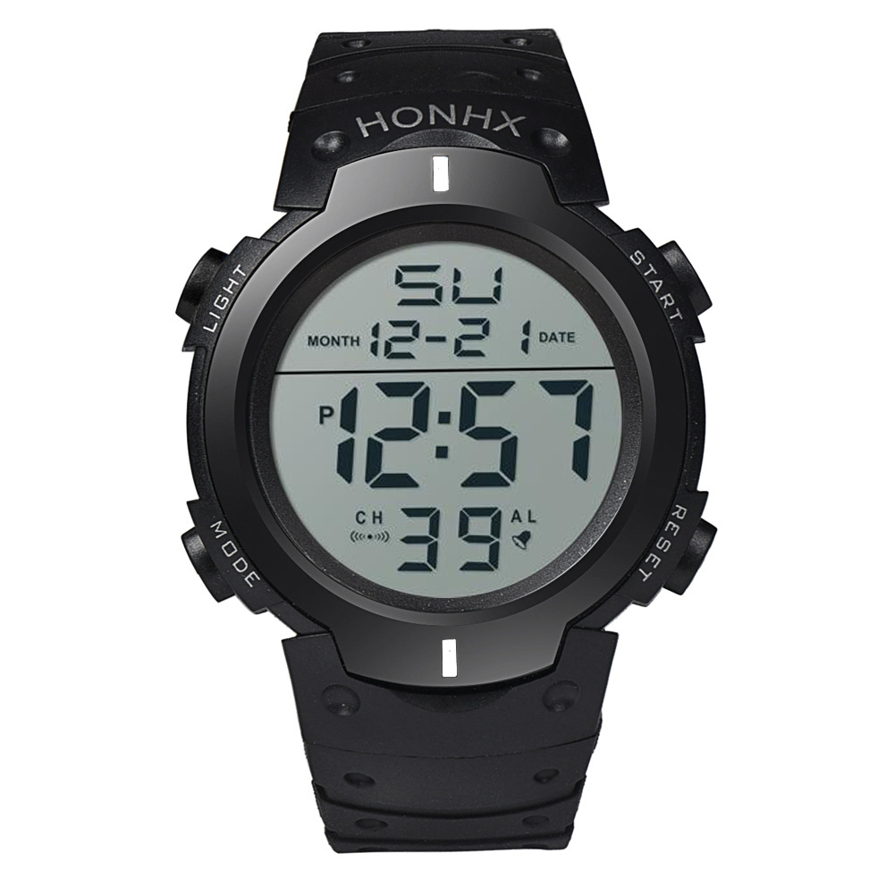 2021 Men&apos;s Watches Sports Outdoor Waterproof Military Wrist Watch Date LED Alarm Stopwatch