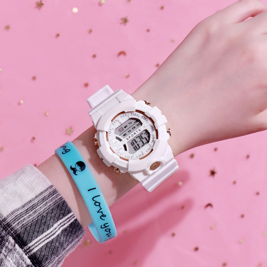 Chirldren Digital Watch Colorful Sport LED Waterproof Wrist Watch  Student Girls Beautiful Watch
