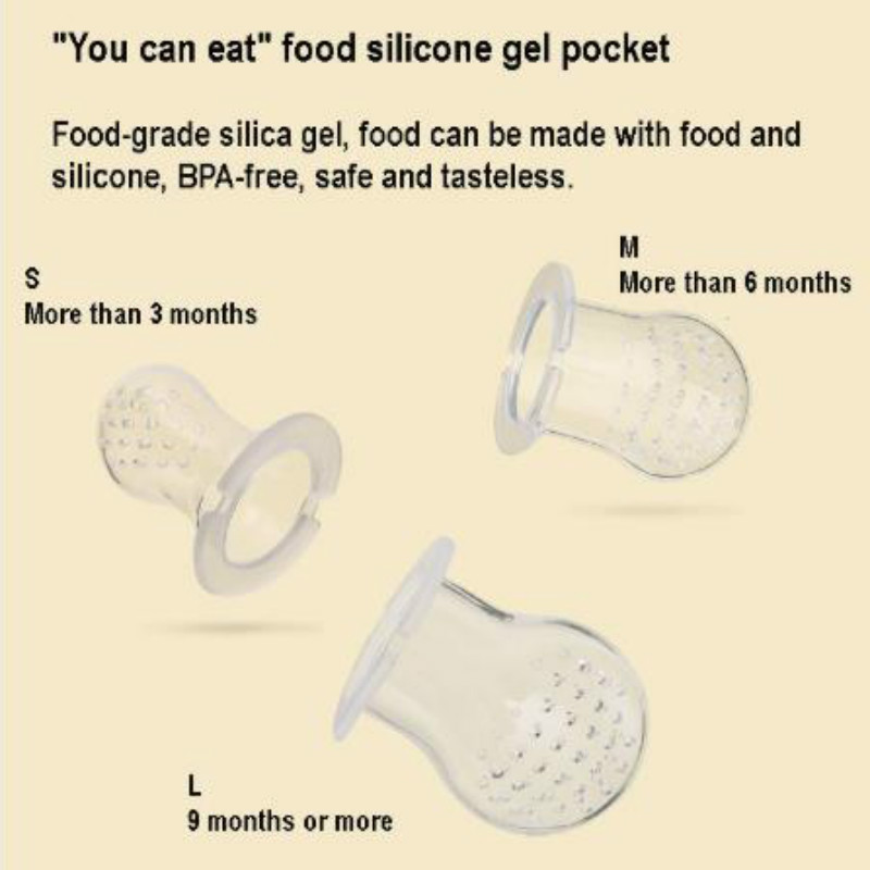 Baby Feeder Food Bite Silicon Fruit Pacifier Puting Feeding Set Buah Teether