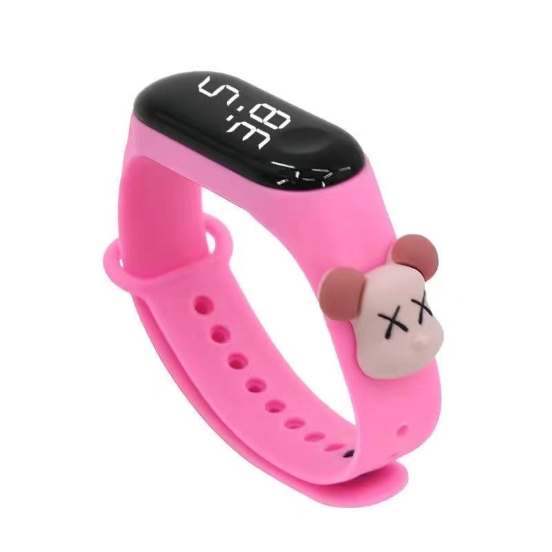 New Fashion Silicone Children&apos;s Watches Kids LED Touch Screen Digital Sport Watch lovely for Girls