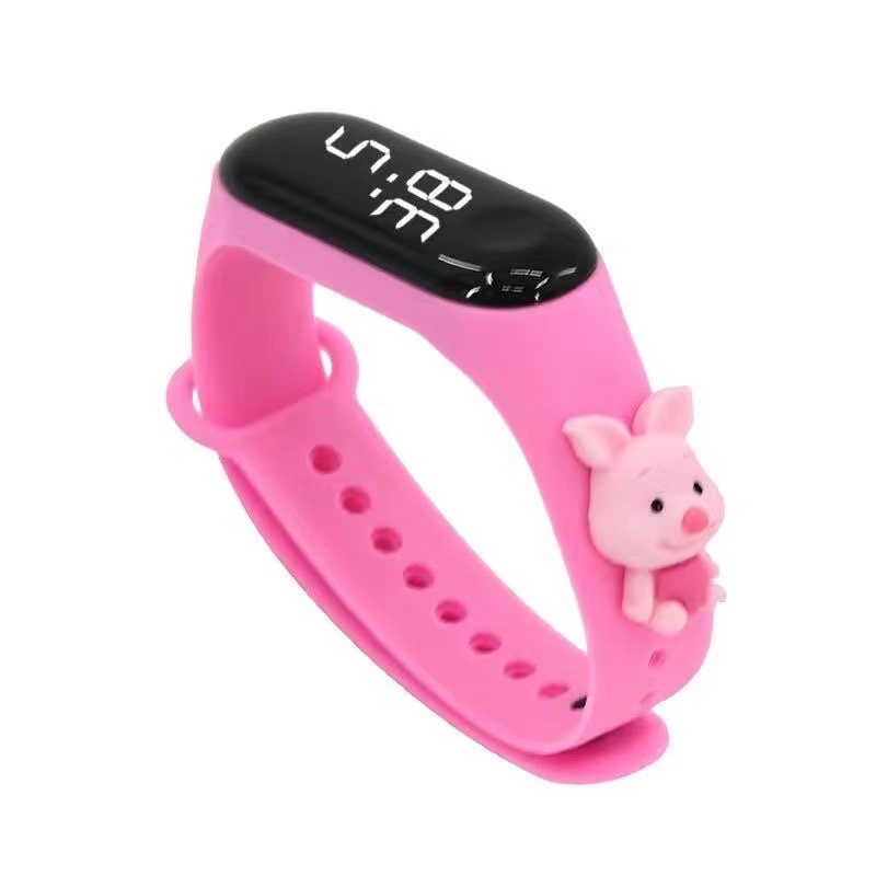 New Fashion Silicone Children&apos;s Watches Kids LED Touch Screen Digital Sport Watch lovely for Girls