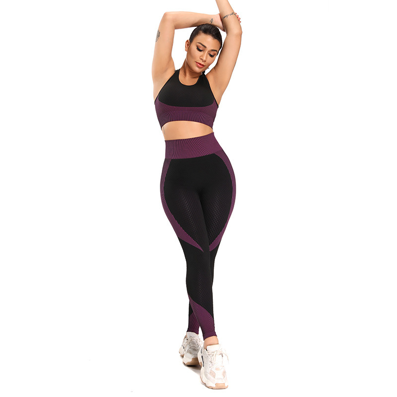Women Fitness Sport Yoga Suit Seamless Women Yoga Sets Long Sleeve Yoga Clothing Female