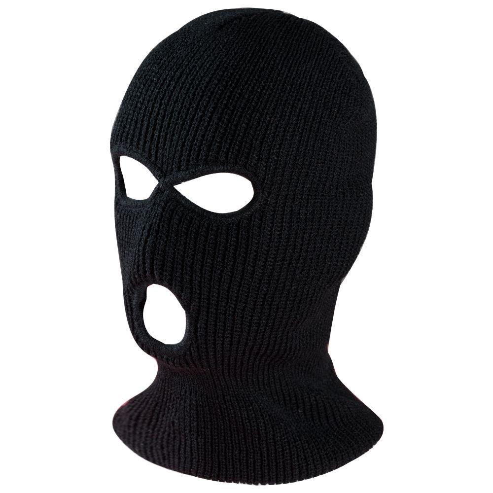 Ski Mask Knitted Face Cover Winter Full Face Mask for Winter Outdoor Sports CS Three 3 Hole Knit Hat