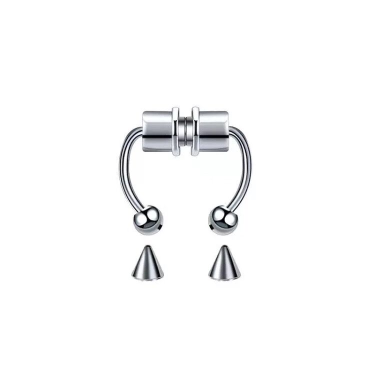2021 Fake Piercing Nose Ring Alloy Nose Piercing Hoop Septum Rings For Women Body Jewelry Gifts