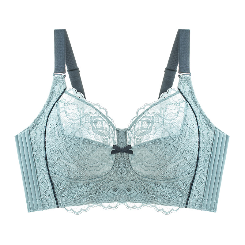 Women Full Coverage Wire Free Non-Foam Lace Bra 34 36 38 40 42 B C D E F