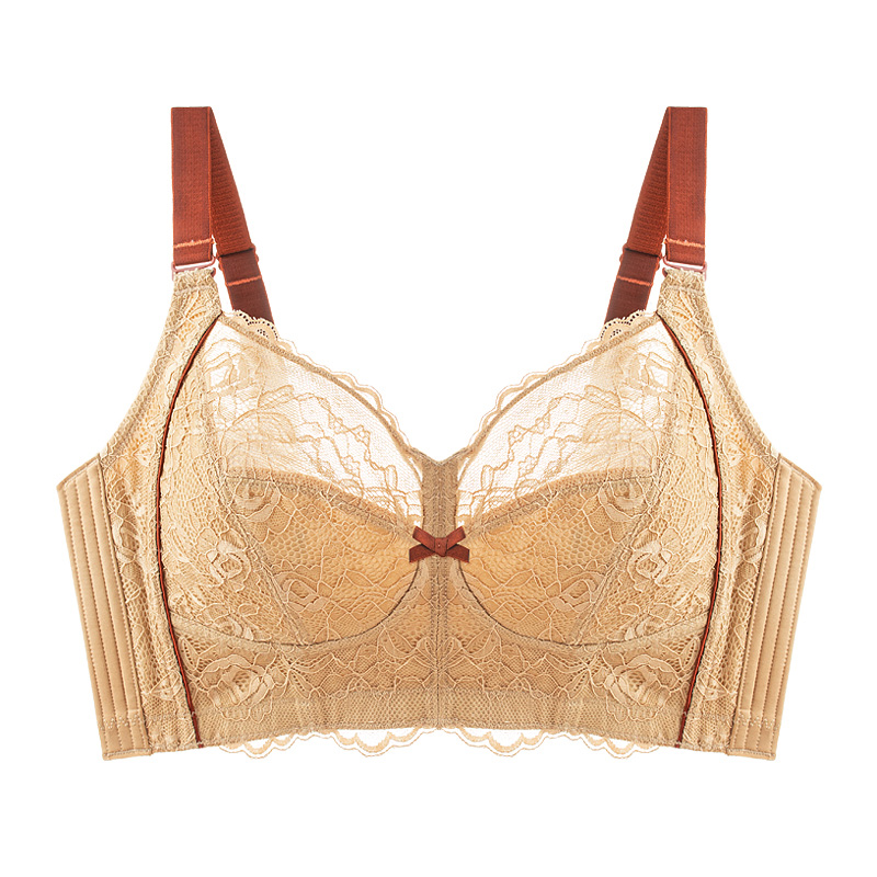 Women Full Coverage Wire Free Non-Foam Lace Bra 34 36 38 40 42 B C D E F