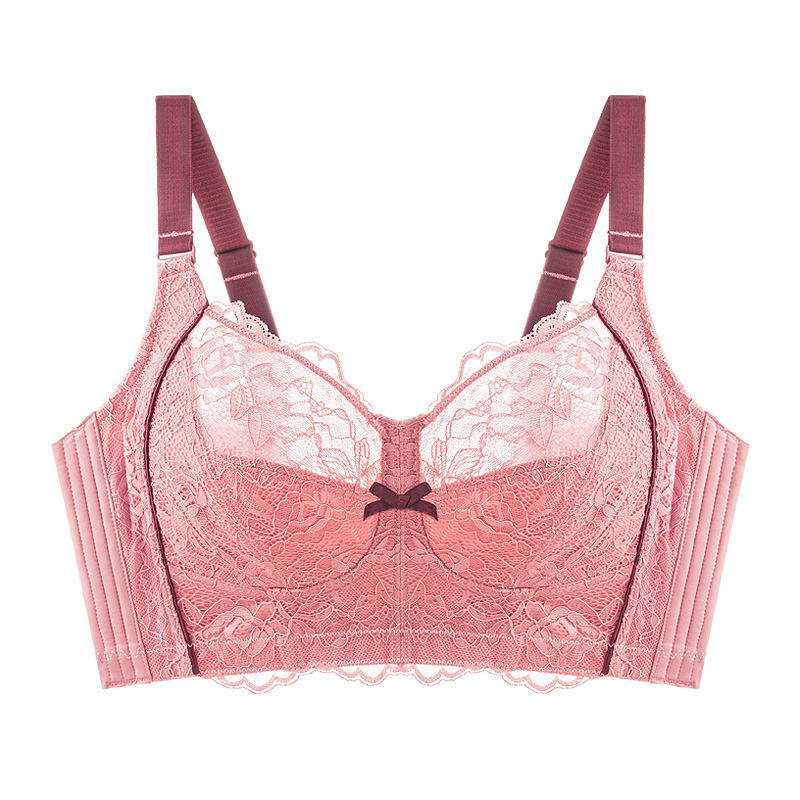 Women Full Coverage Wire Free Non-Foam Lace Bra 34 36 38 40 42 B C D E F