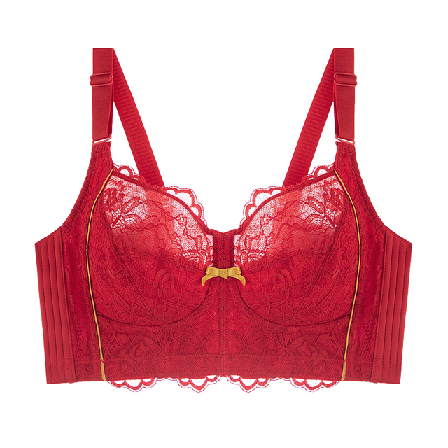 Women Full Coverage Wire Free Non-Foam Lace Bra 34 36 38 40 42 B C D E F