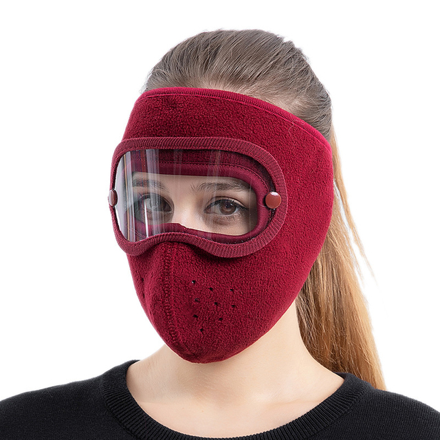 Autumn And Winter Thickened Hat Warm Masked Hat Suede Riding windproof high Definition ANTI FOG
