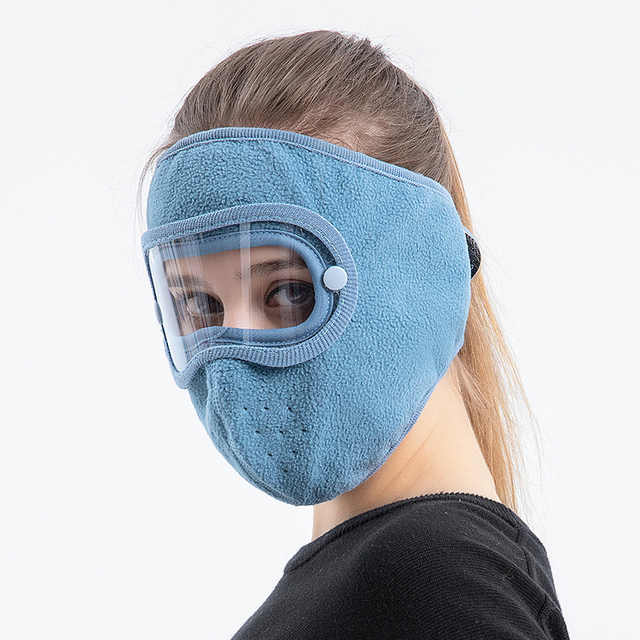 Autumn And Winter Thickened Hat Warm Masked Hat Suede Riding windproof high Definition ANTI FOG