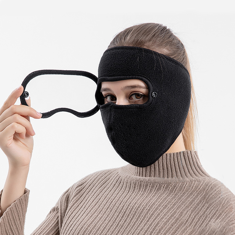 Autumn And Winter Thickened Hat Warm Masked Hat Suede Riding windproof high Definition ANTI FOG