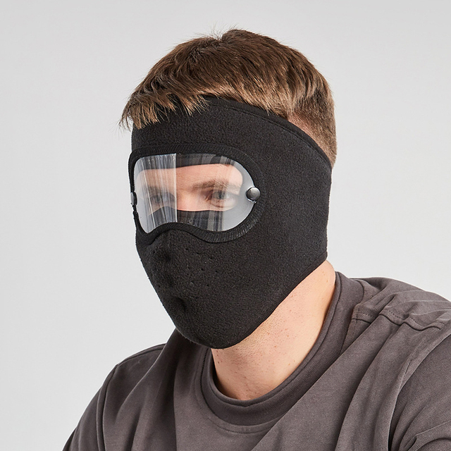 Autumn And Winter Thickened Hat Warm Masked Hat Suede Riding windproof high Definition ANTI FOG