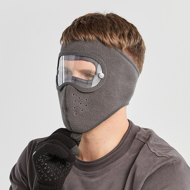 Autumn And Winter Thickened Hat Warm Masked Hat Suede Riding windproof high Definition ANTI FOG