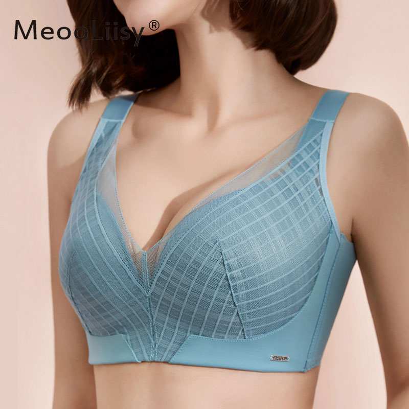 MeooLiisy Seamless Plus Size Bra C D Cup Wireless Underwear Sexy Push Up Brassiere Soft Comfortable