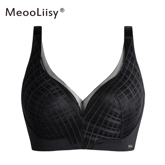 MeooLiisy Seamless Plus Size Bra C D Cup Wireless Underwear Sexy Push Up Brassiere Soft Comfortable