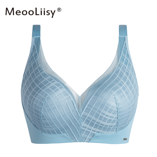 MeooLiisy Seamless Plus Size Bra C D Cup Wireless Underwear Sexy Push Up Brassiere Soft Comfortable