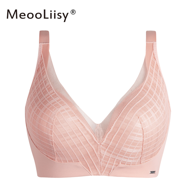 MeooLiisy Seamless Plus Size Bra C D Cup Wireless Underwear Sexy Push Up Brassiere Soft Comfortable