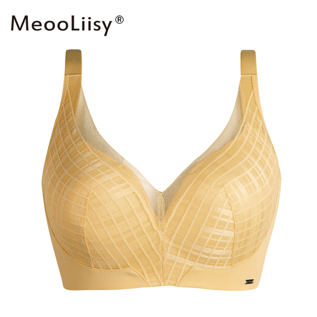 MeooLiisy Seamless Plus Size Bra C D Cup Wireless Underwear Sexy Push Up Brassiere Soft Comfortable