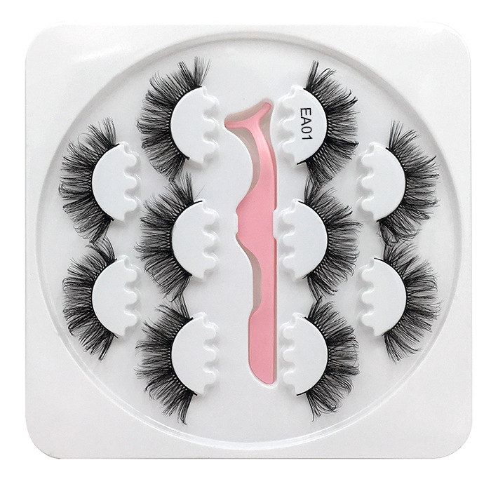 5Pair100% Real Fake Mink Eyelashes 3D Natural False Eyelashes 3d Mink Lashes Soft Eyelash Extension