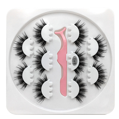 5Pair100% Real Fake Mink Eyelashes 3D Natural False Eyelashes 3d Mink Lashes Soft Eyelash Extension