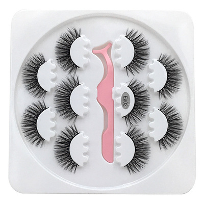 5Pair100% Real Fake Mink Eyelashes 3D Natural False Eyelashes 3d Mink Lashes Soft Eyelash Extension