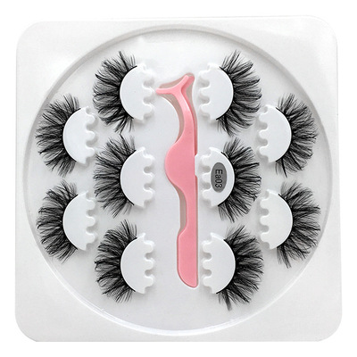5Pair100% Real Fake Mink Eyelashes 3D Natural False Eyelashes 3d Mink Lashes Soft Eyelash Extension