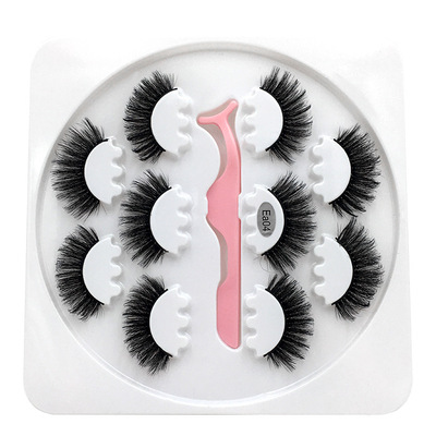 5Pair100% Real Fake Mink Eyelashes 3D Natural False Eyelashes 3d Mink Lashes Soft Eyelash Extension
