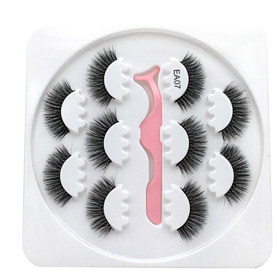5Pair100% Real Fake Mink Eyelashes 3D Natural False Eyelashes 3d Mink Lashes Soft Eyelash Extension