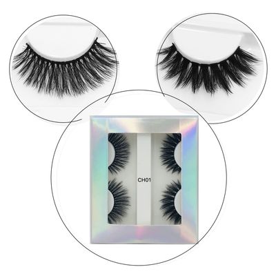 2 Pairs natural false eyelashes thick real 3d long mink eyelashes soft fake eeyelash extension