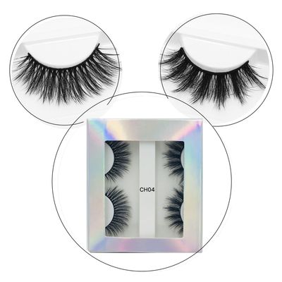 2 Pairs natural false eyelashes thick real 3d long mink eyelashes soft fake eeyelash extension