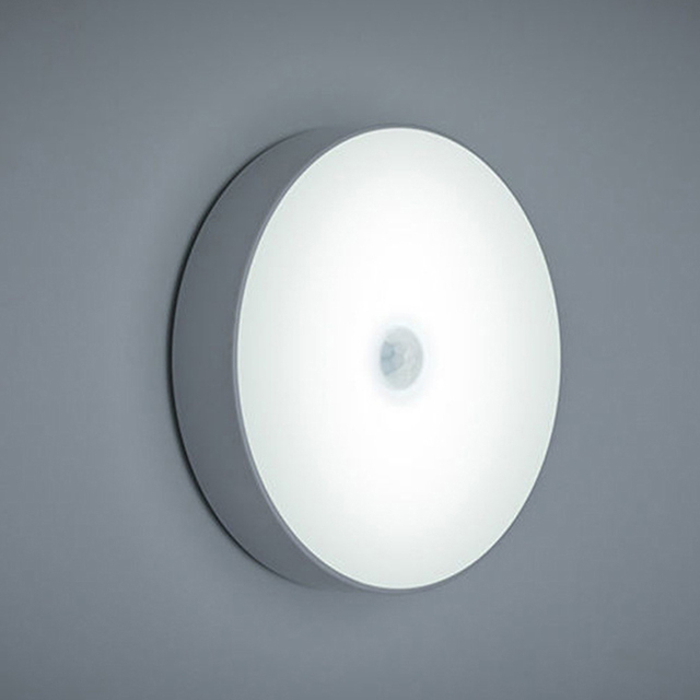 LED Night Light Mini Round Light Sensor Control No Flicker Nightlight Wall Lamp For Children Kids