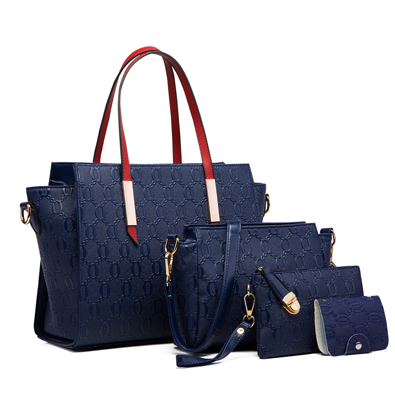Handbags For Women Shoulder Bag 4 PCS Messenger Hand Bag Wallet Ladies Designer Luxury PU Leather