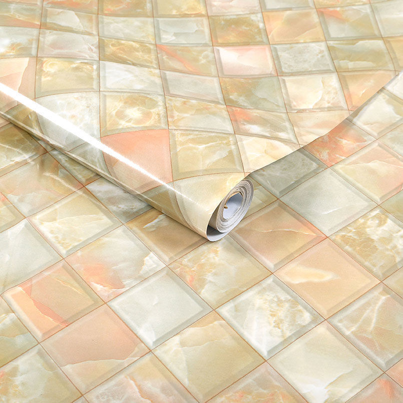 Waterproof Oil-proof Wall Paper Self Adhesive White Marble Background Vinyl Film Wall Stickers